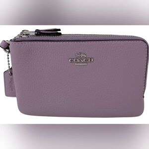 Coach Leather Wristlet in Lavender NWT